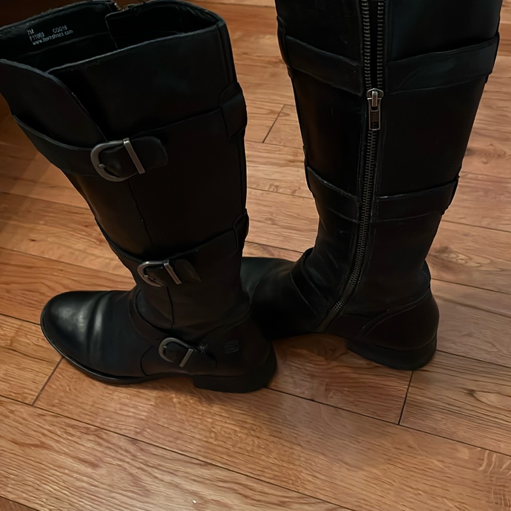 Brn Umbra Womens Size Boots 7 Leather Zip Up Riding Boots